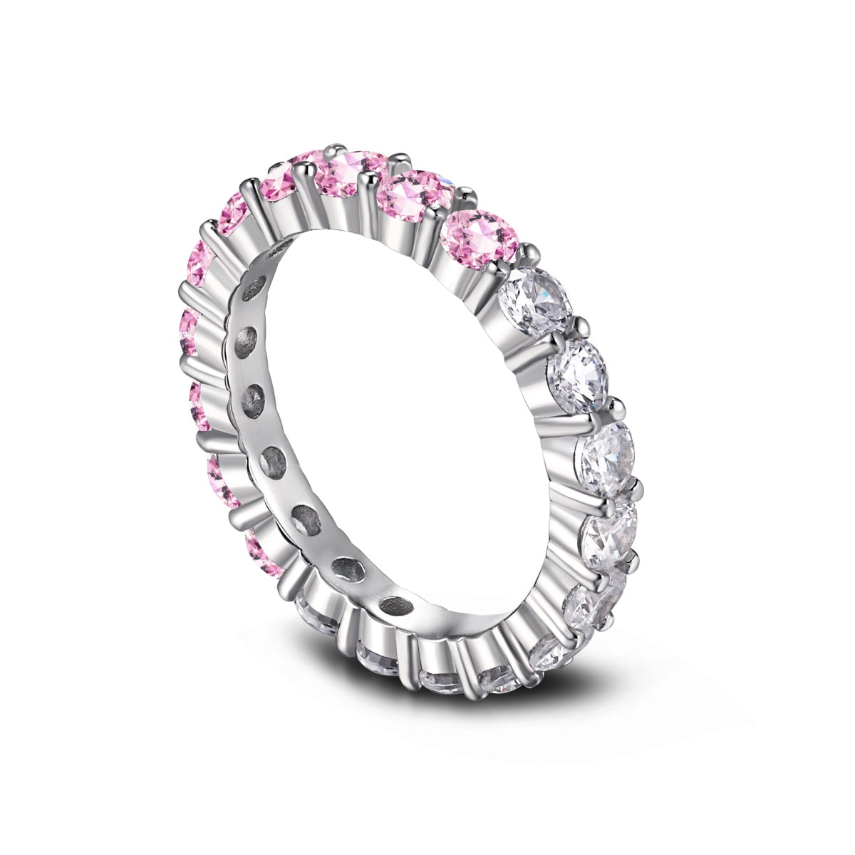 [CiCi]Sparkling Round Cut Tennis Ring