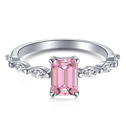 [CiCi]1.0 Carat Dainty Resplendent Radiant Cut Daily Ring
