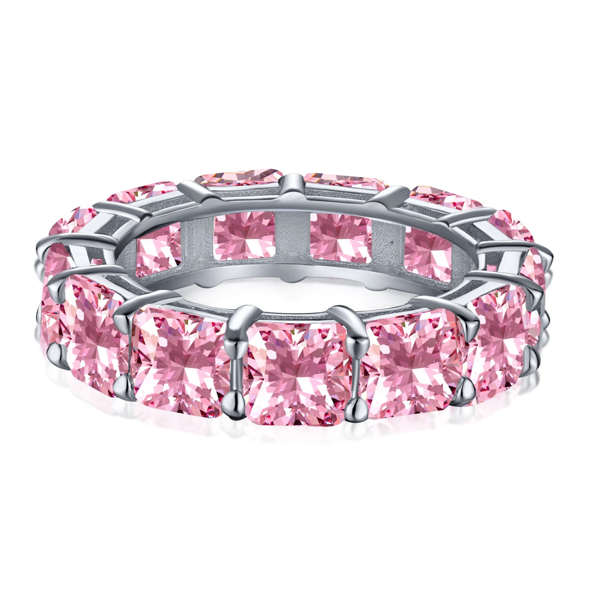 [CiCi]Elegant Princess Cut Tennis Ring