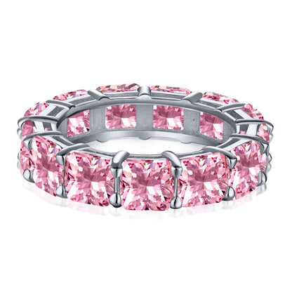 [CiCi]Elegant Princess Cut Tennis Ring