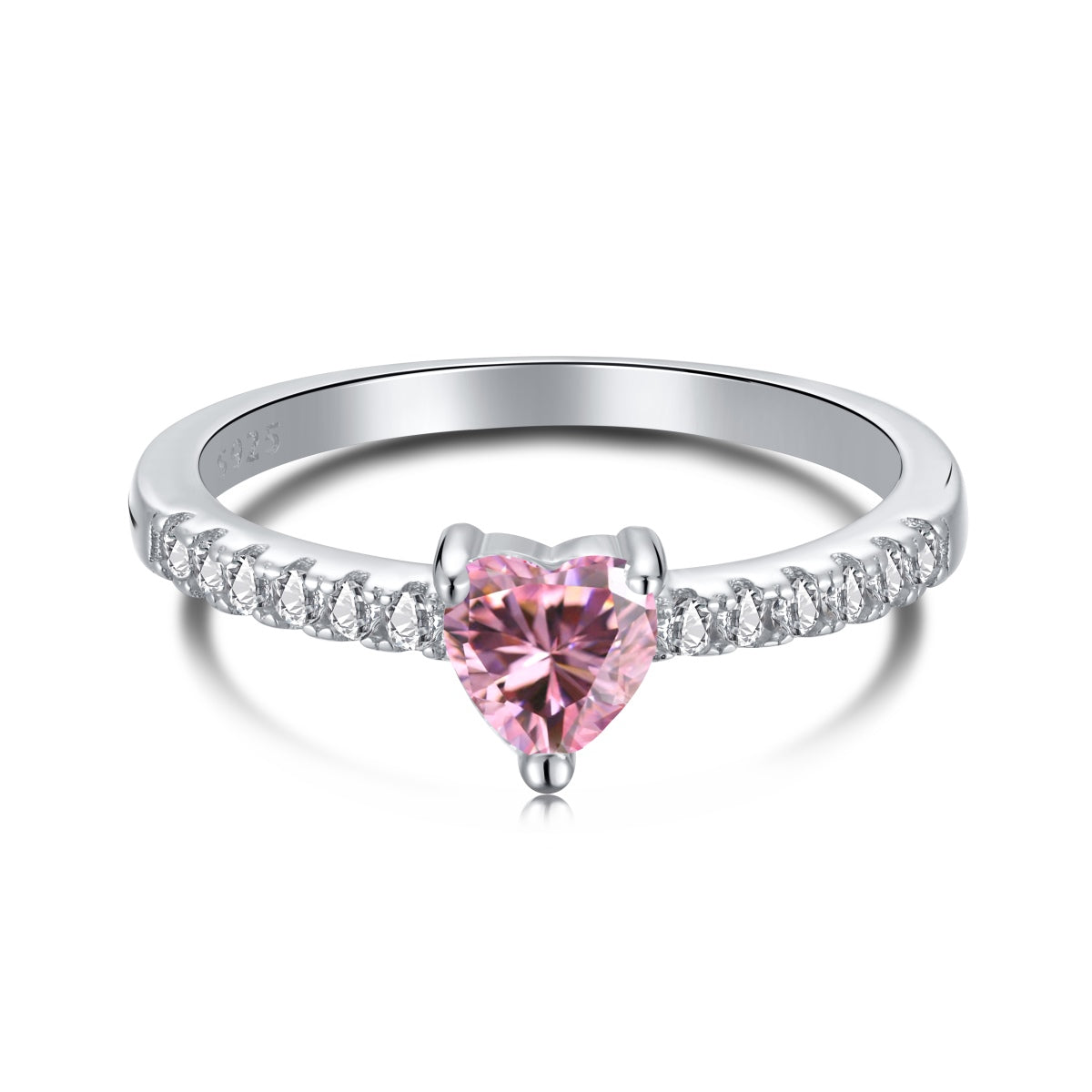 [CiCi]0.5 Carat CaratEternity Charming Heart Shape Lover Ring