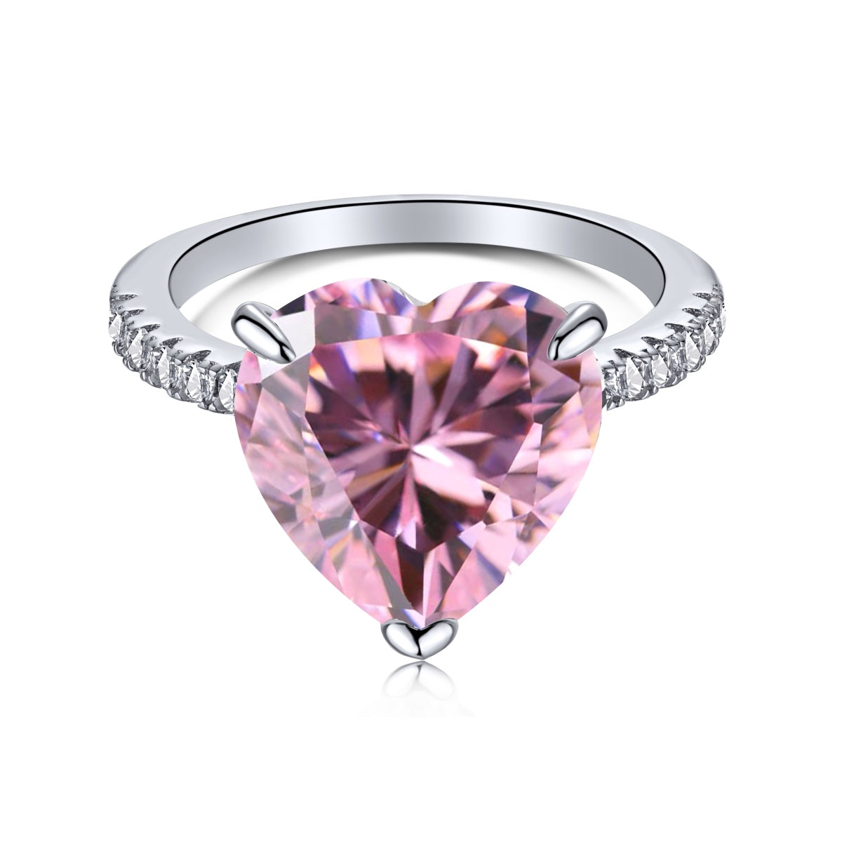 [CiCi]6.0 Carat Luxurious Sparkling Romantic Heart Cut Lover Ring