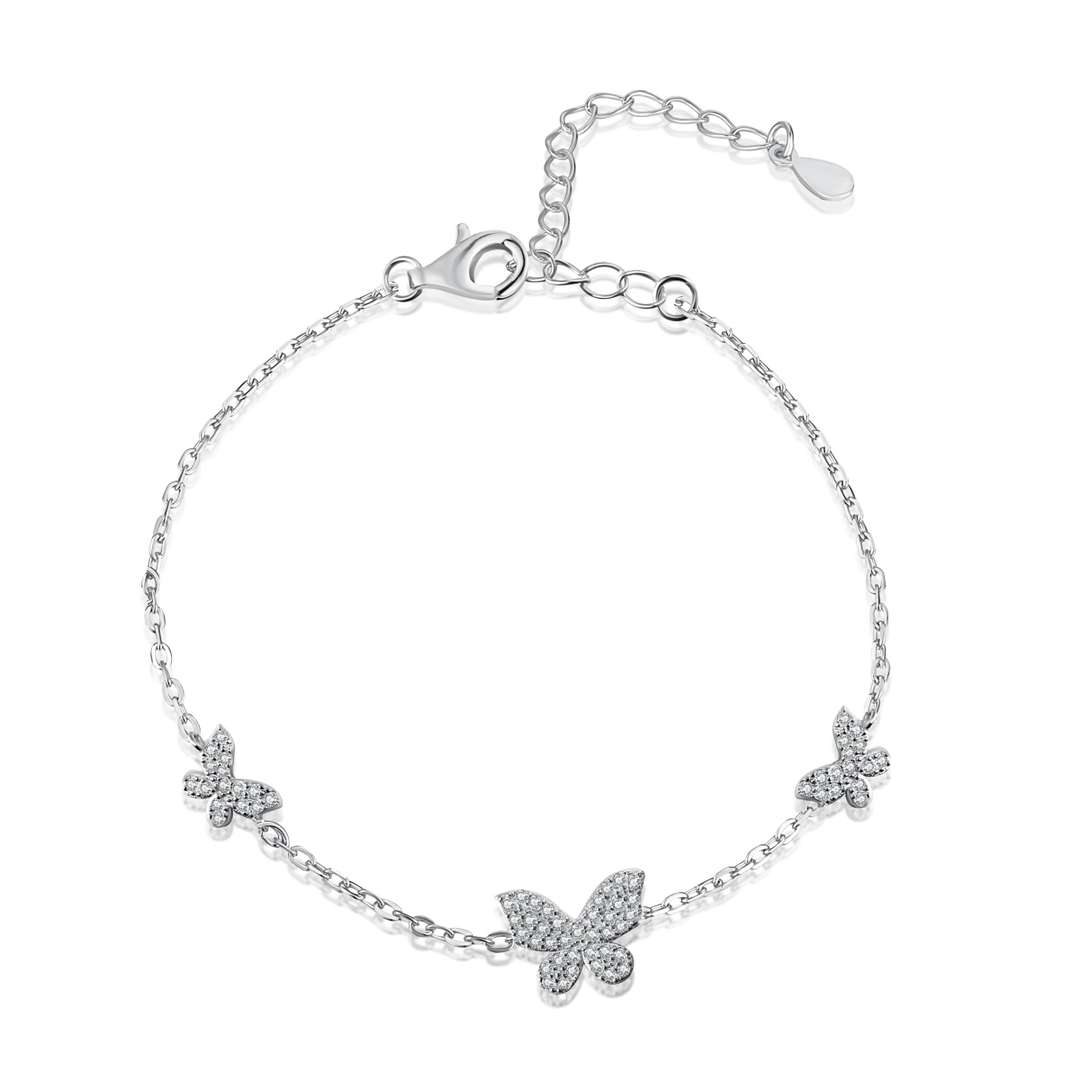 [CiCi]Delicate Butterfly Pendant Bracelet