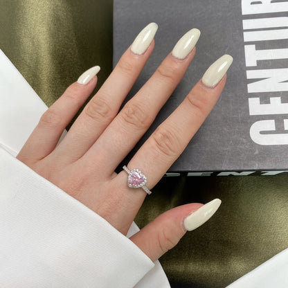 [CiCi]Eternity Splashy Romantic Heart Shape Lover Ring