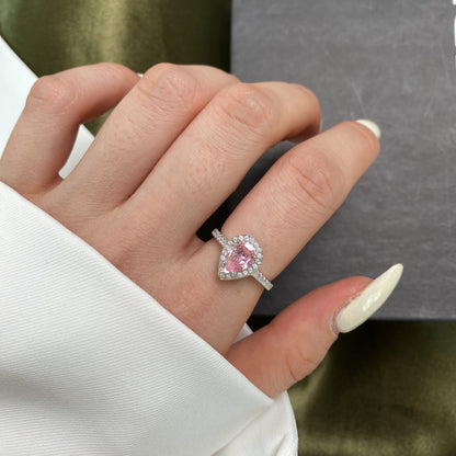 [CiCi]1.0 Carat Luxurious Resplendent Water Drop Shape Wedding Ring