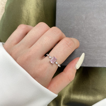 [CiCi]1.0 Carat Dainty Resplendent Radiant Cut Daily Ring