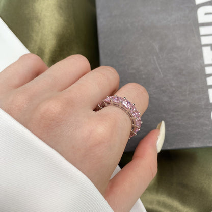 [CiCi]Elegant Princess Cut Tennis Ring