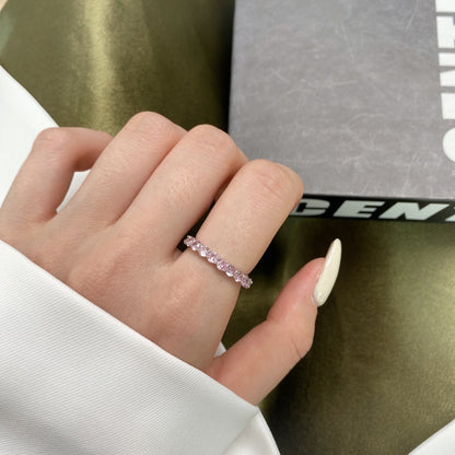 [CiCi]Sparkling Round Cut Tennis Ring