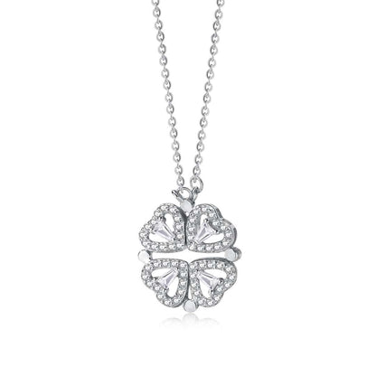 [CiCi]Ornate Heart Cut Flower Shape Necklace