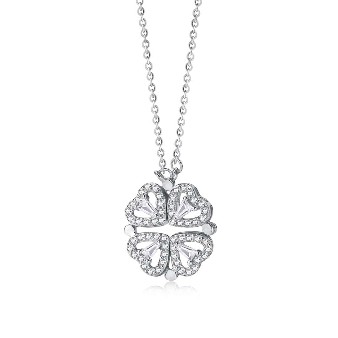 [CiCi]Ornate Heart Cut Flower Shape Necklace