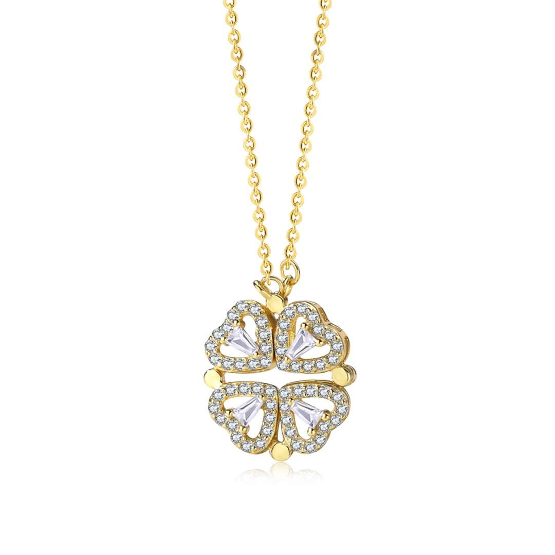 [CiCi]Ornate Heart Cut Flower Shape Necklace