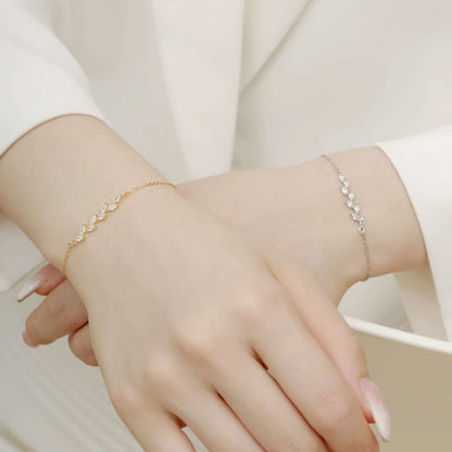 [CiCi]Elegant Wheat Leaves Shape Bracelet