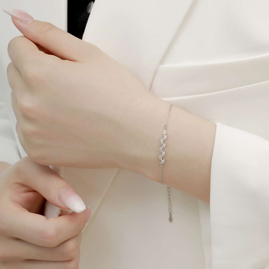 [CiCi]Elegant Wheat Leaves Shape Bracelet