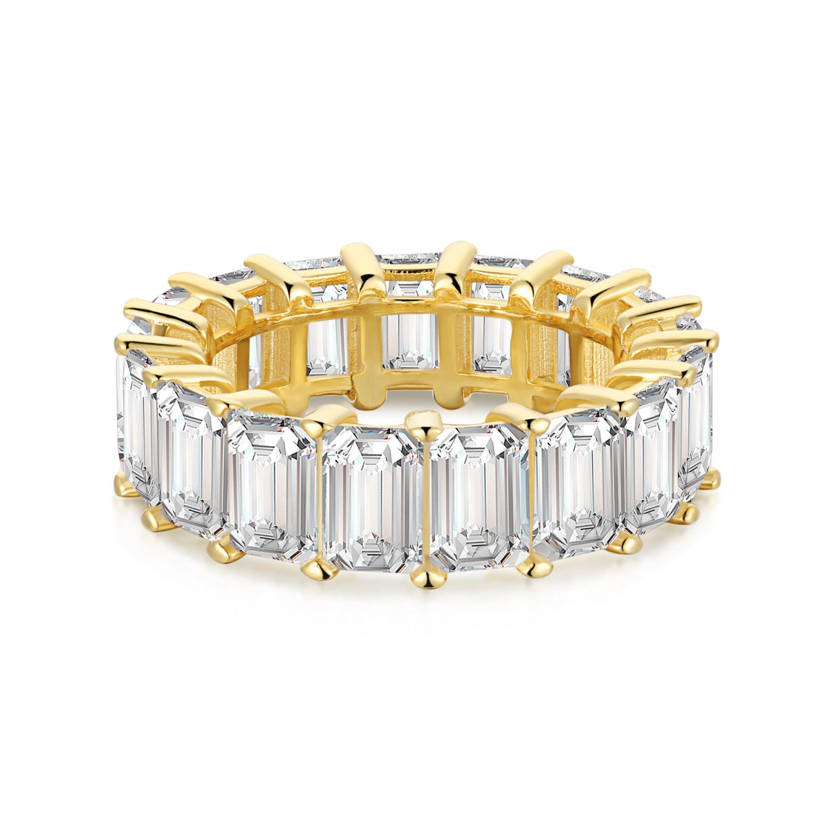 [CiCi]0.75 Carat Elegant Emerald Cut Tennis Ring