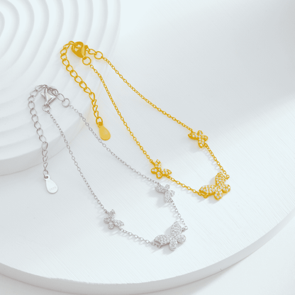 [CiCi]Delicate Butterfly Pendant Bracelet