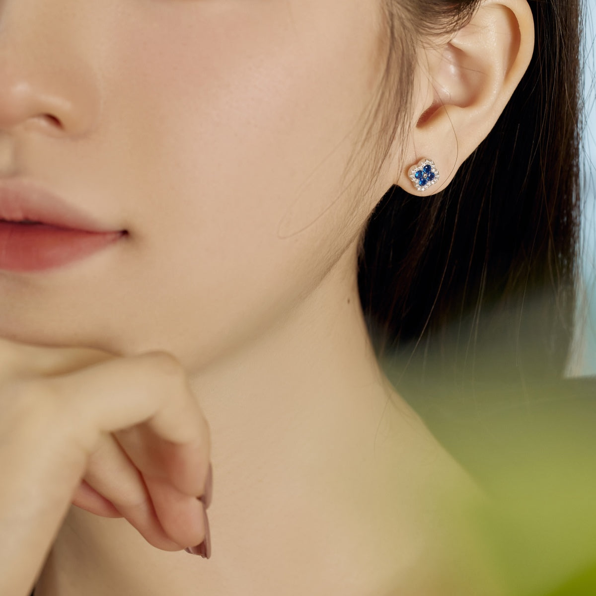 [CiCi]Four-Leaf Clover Flower Shaped Earrings
