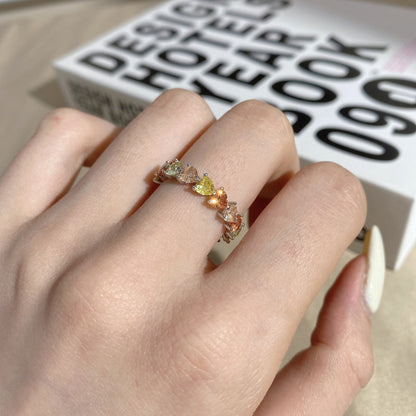 [CiCi]0.25 Carat Radiant Romance Heart Cut Lover Ring