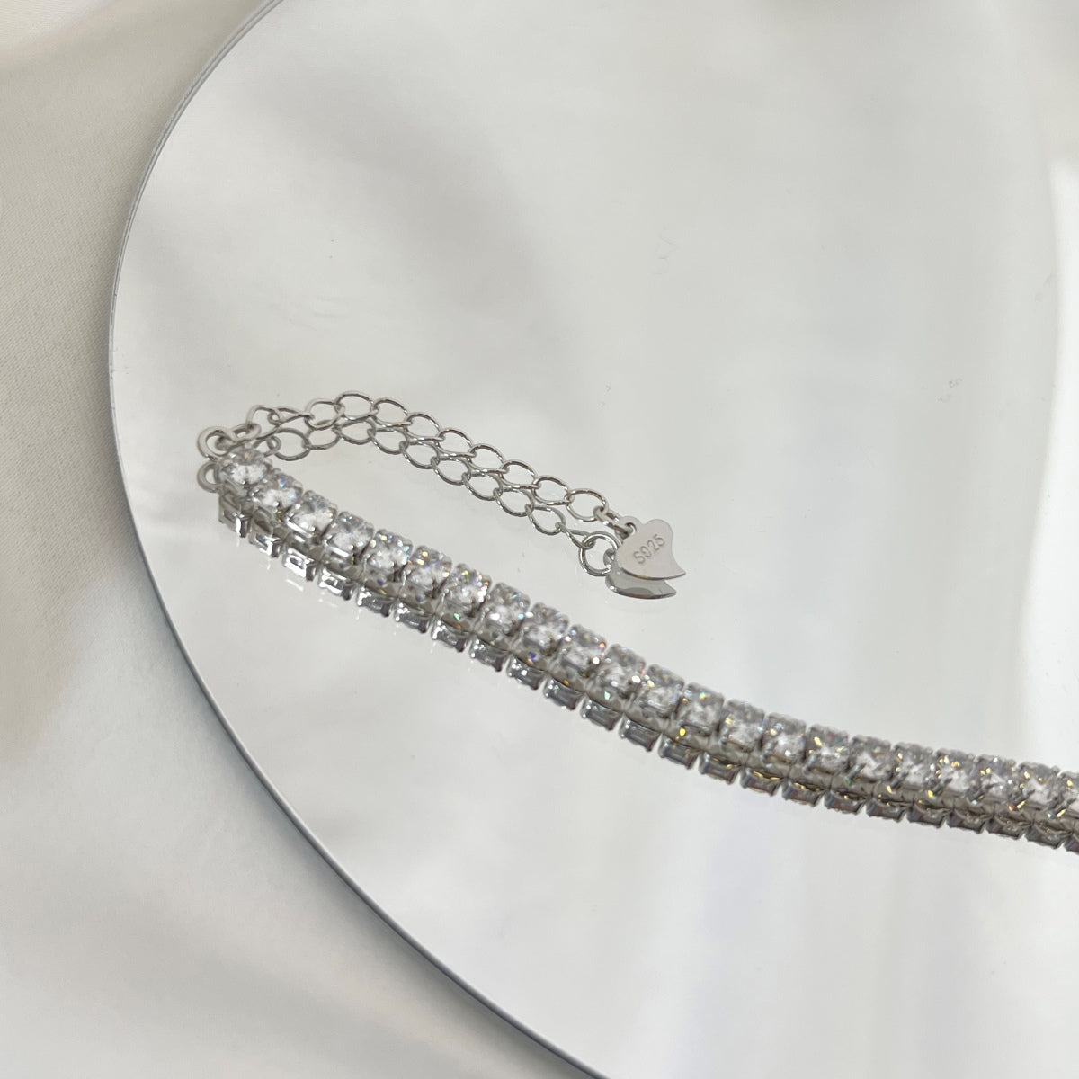[CiCi]Sparkling Round Cut Daily Bracelet