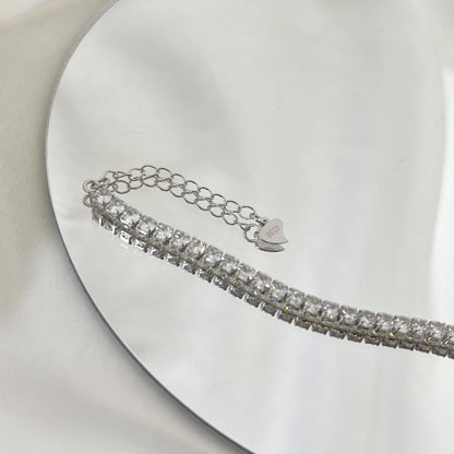 [CiCi]Sparkling Round Cut Daily Bracelet