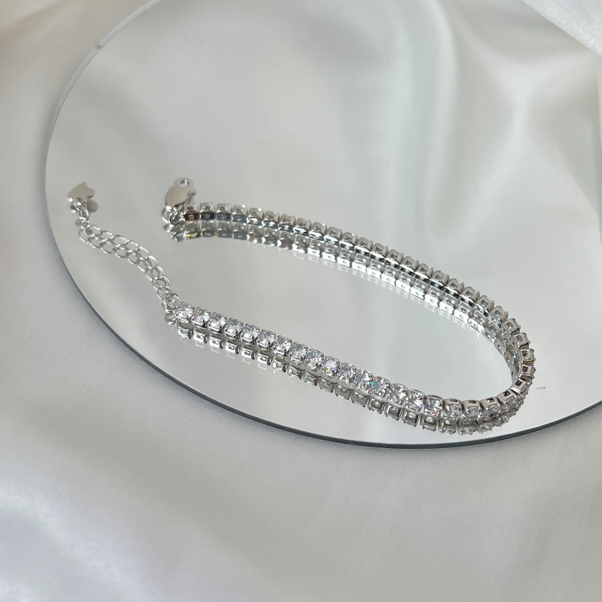 [CiCi]Sparkling Round Cut Daily Bracelet