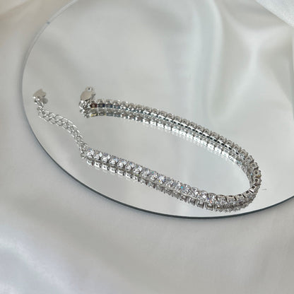 [CiCi]Sparkling Round Cut Daily Bracelet