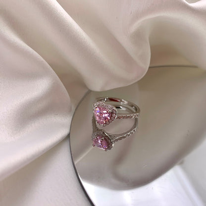 [CiCi]Eternity Splashy Romantic Heart Shape Lover Ring