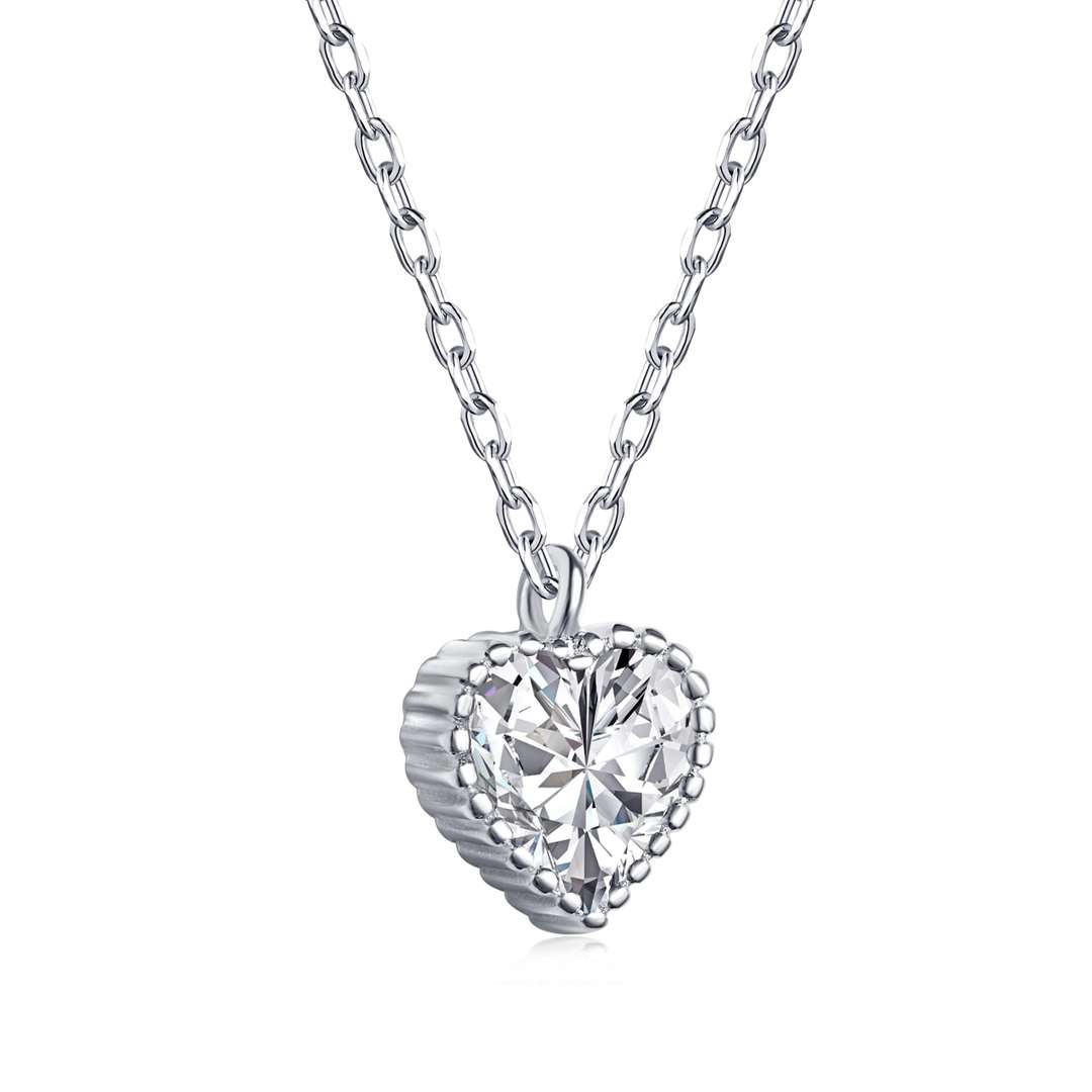 [CiCi]Ornate Heart Shape Necklace