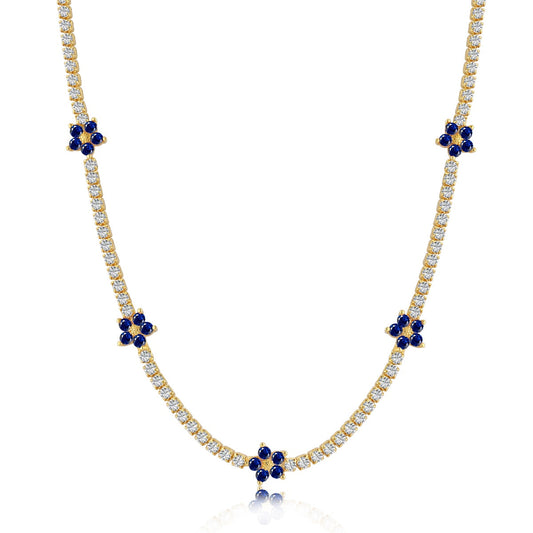 [CiCi]Luxurious Colorful Flower Tennis Necklace