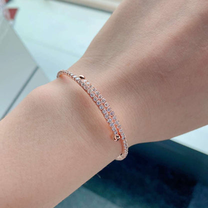 [CiCi]Row of Diamonds Round Fashion Bracelet