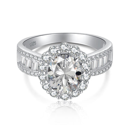 [CiCi]1.5 Carat Dazzling Charming Oval Cut Banquet Ring