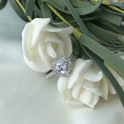 [CiCi]Eternity Splashy Romantic Heart Shape Lover Ring