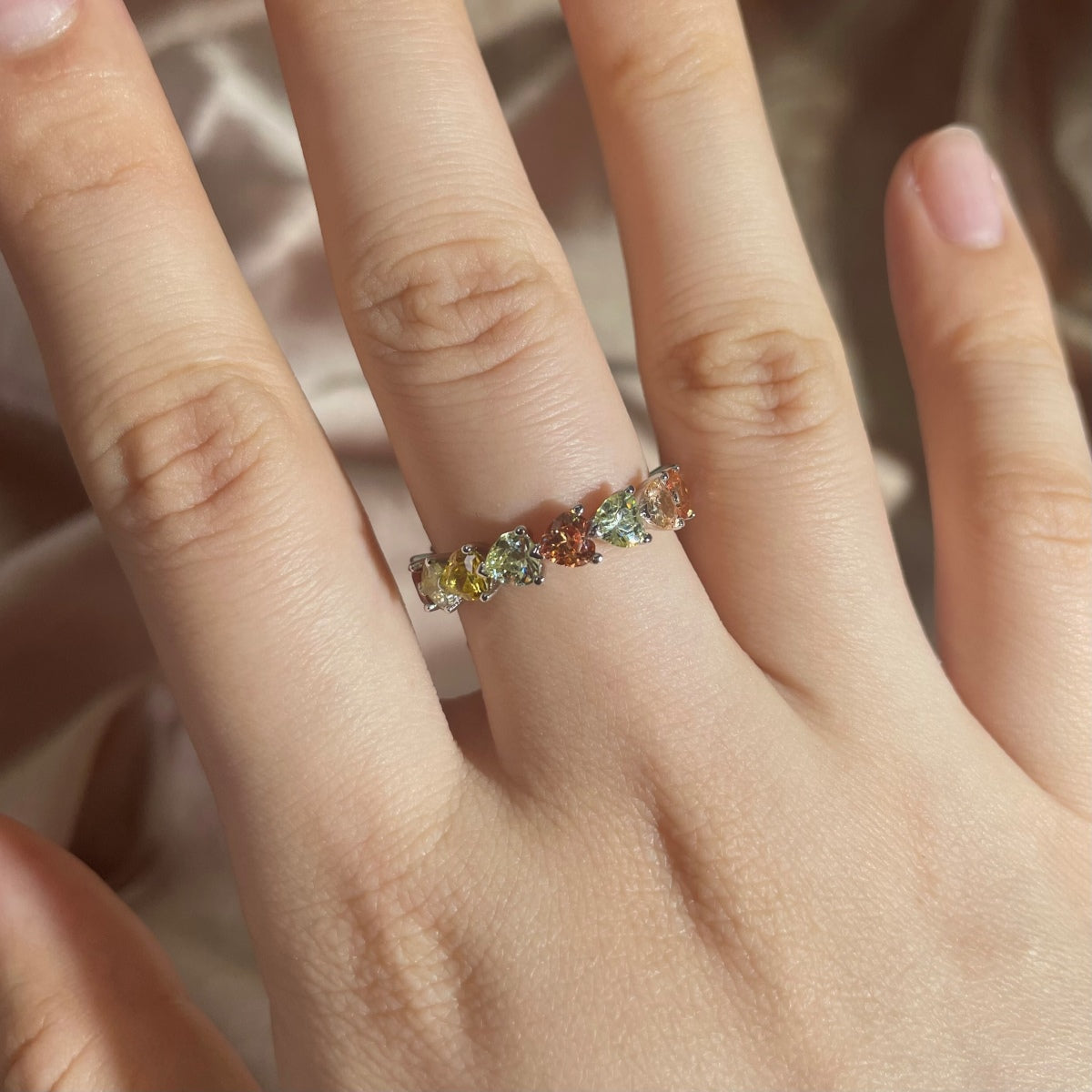 [CiCi]0.25 Carat Radiant Romance Heart Cut Lover Ring