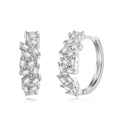 [CiCi]Dazzling Colorful Emerald Cut Daily Earrings