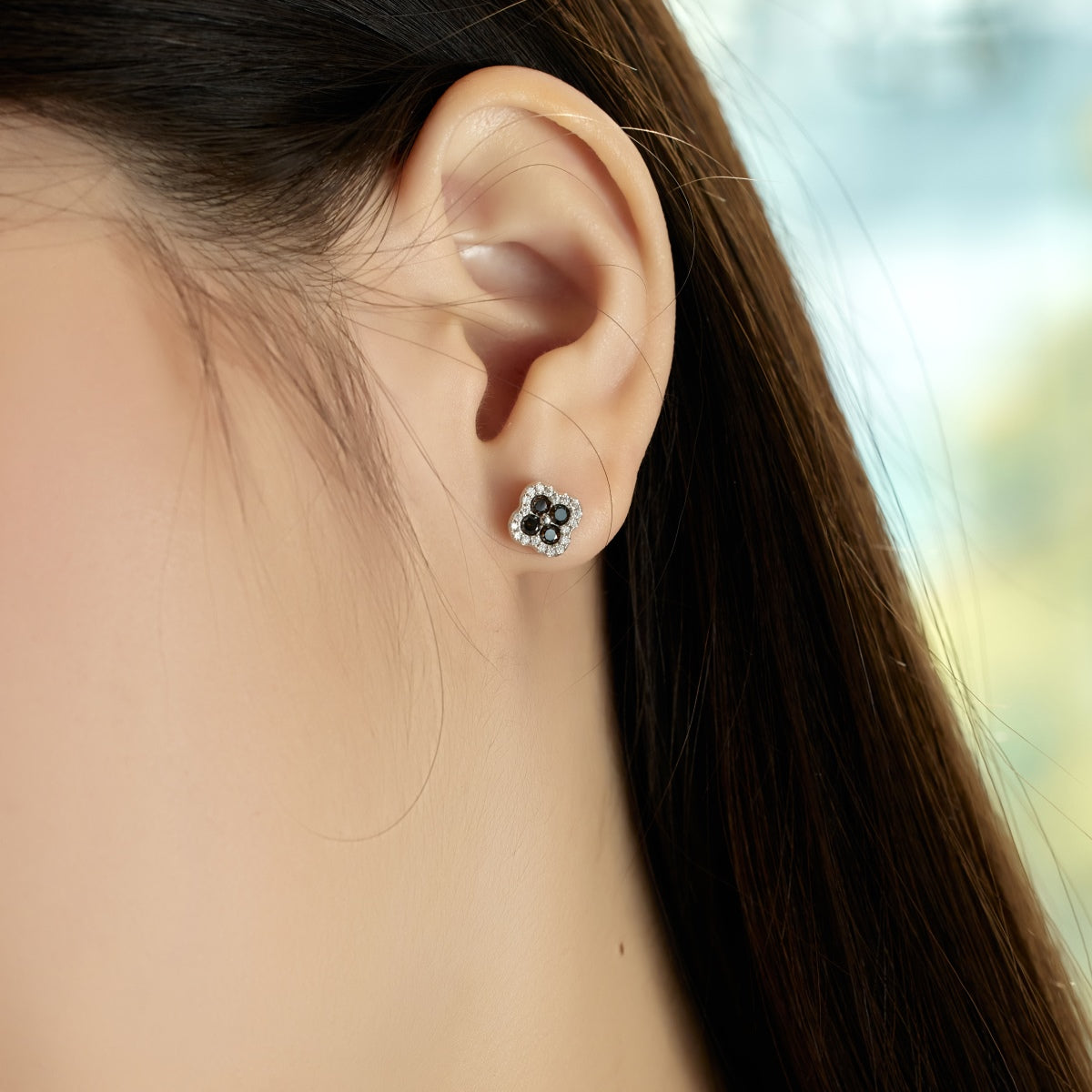 [CiCi]Four-Leaf Clover Flower Shaped Earrings