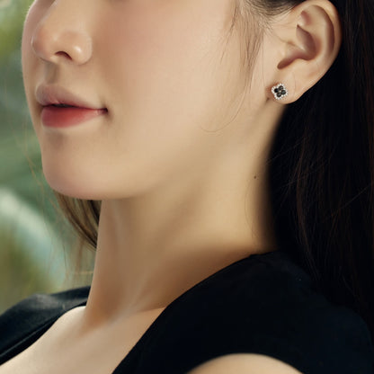 [CiCi]Four-Leaf Clover Flower Shaped Earrings