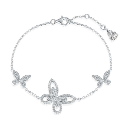 [CiCi]Delicate Butterfly Pendant Bracelet