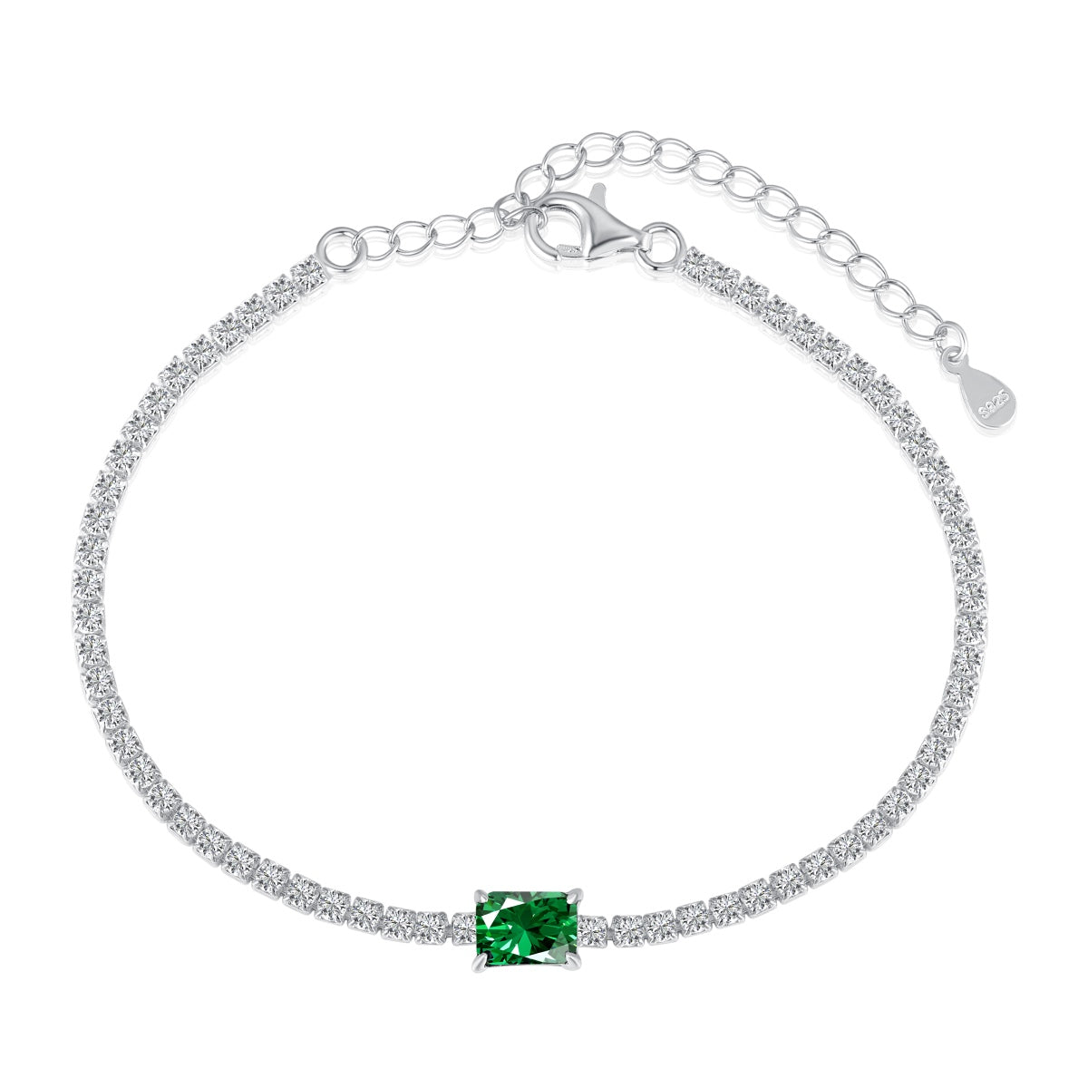 [CiCi]1.0 Carat Unique Emerald Cut Banquet Bracelet