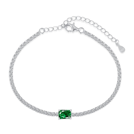 [CiCi]1.0 Carat Unique Emerald Cut Banquet Bracelet