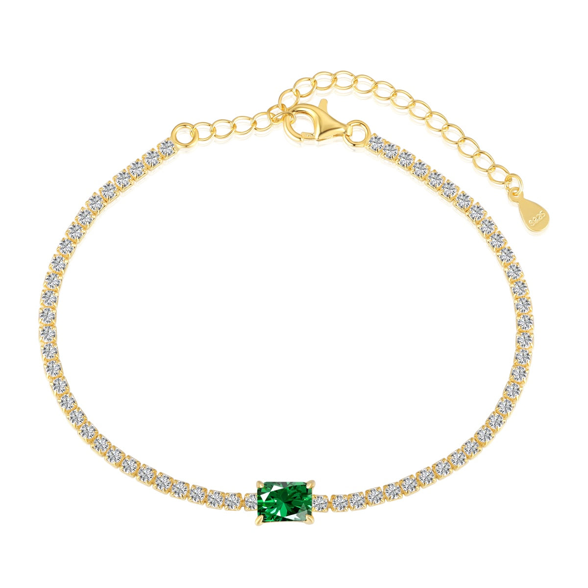 [CiCi]1.0 Carat Unique Emerald Cut Banquet Bracelet