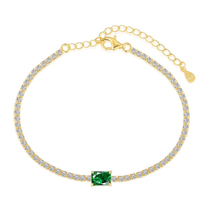 [CiCi]1.0 Carat Unique Emerald Cut Banquet Bracelet