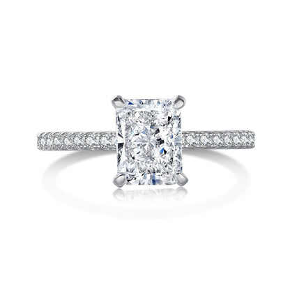[CiCi]2.0 Carat Dazzling Sparkling Radiant Cut Party Ring