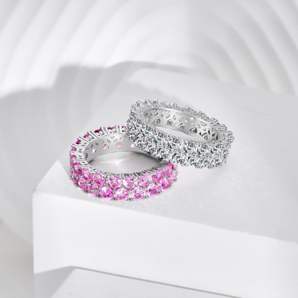 [CiCi]Sparkling Full Heart Ring