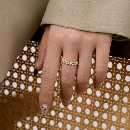 [CiCi]Delicate Enchanting Wave Shape Daily Ring