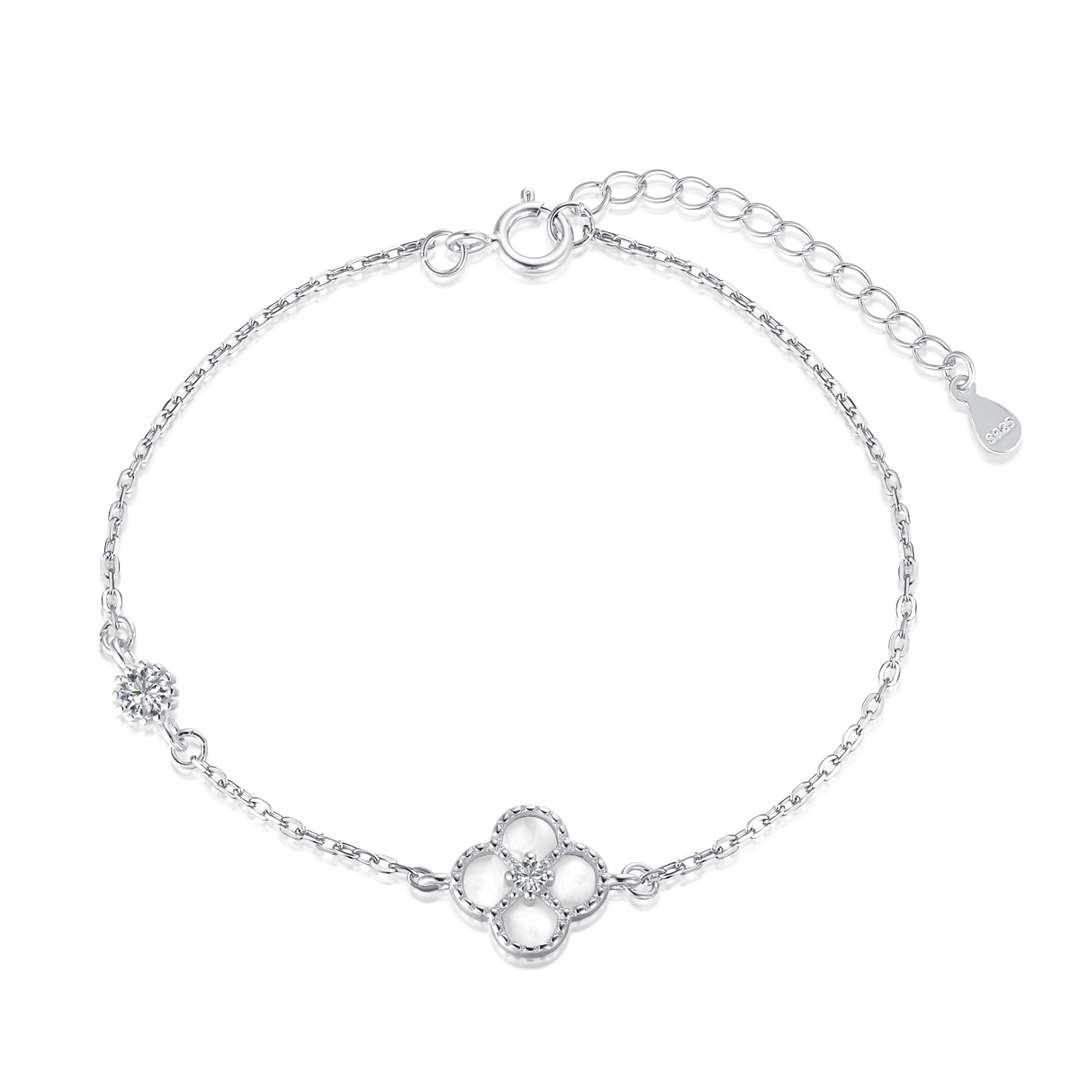 [CiCi]Delicate Four Leaf Clover Bracelet