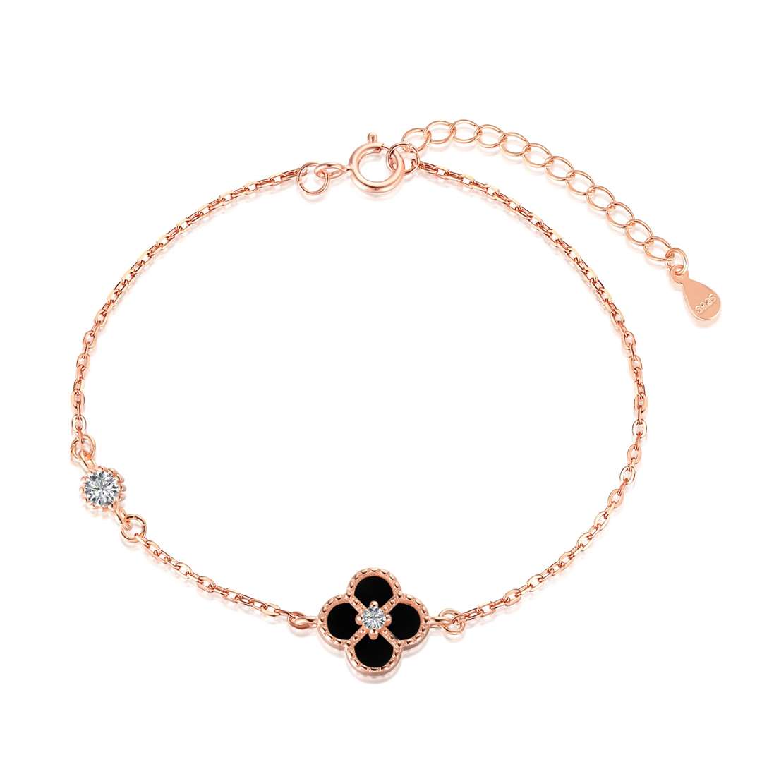 [CiCi]Delicate Four Leaf Clover Bracelet