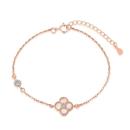 [CiCi]Delicate Four Leaf Clover Bracelet