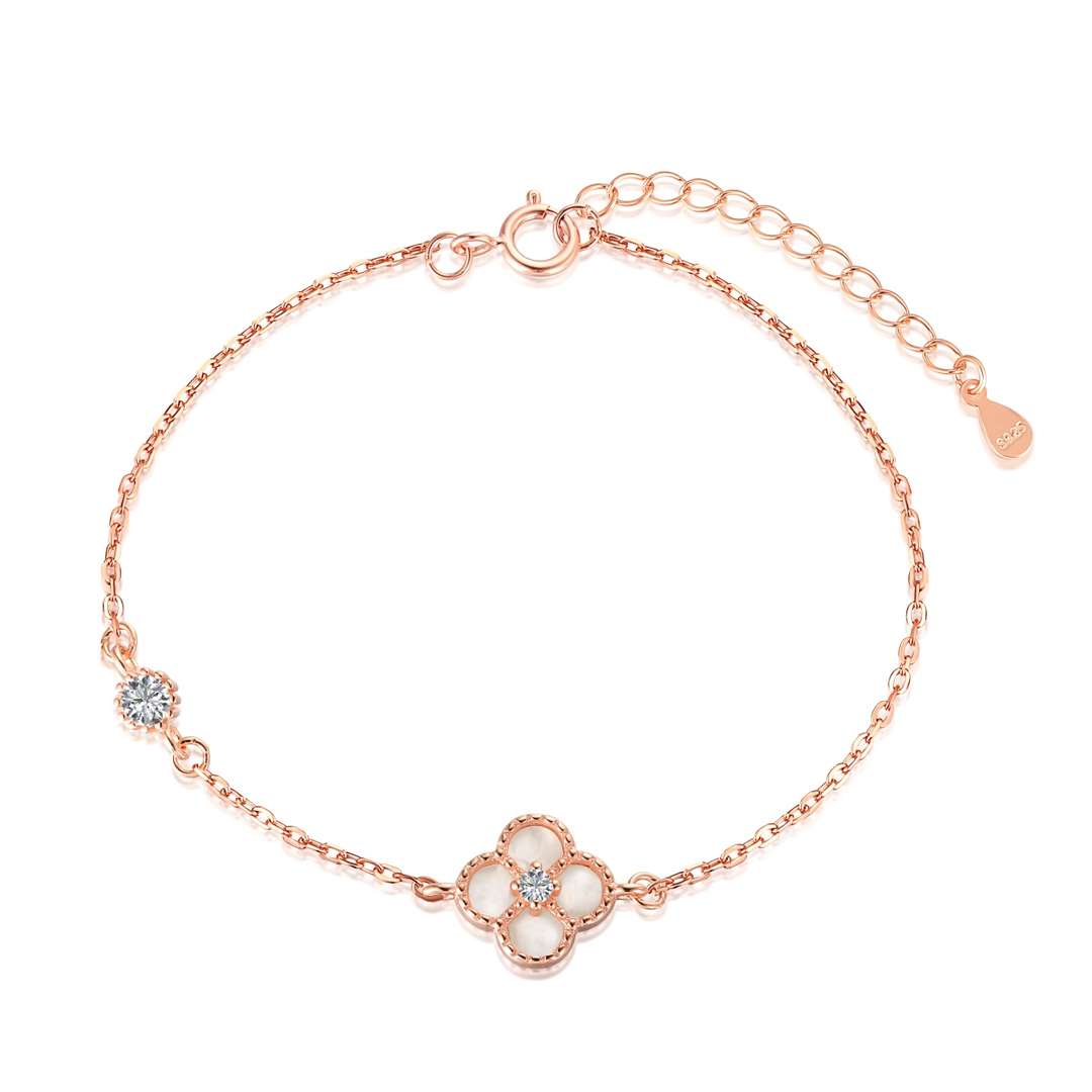 [CiCi]Delicate Four Leaf Clover Bracelet