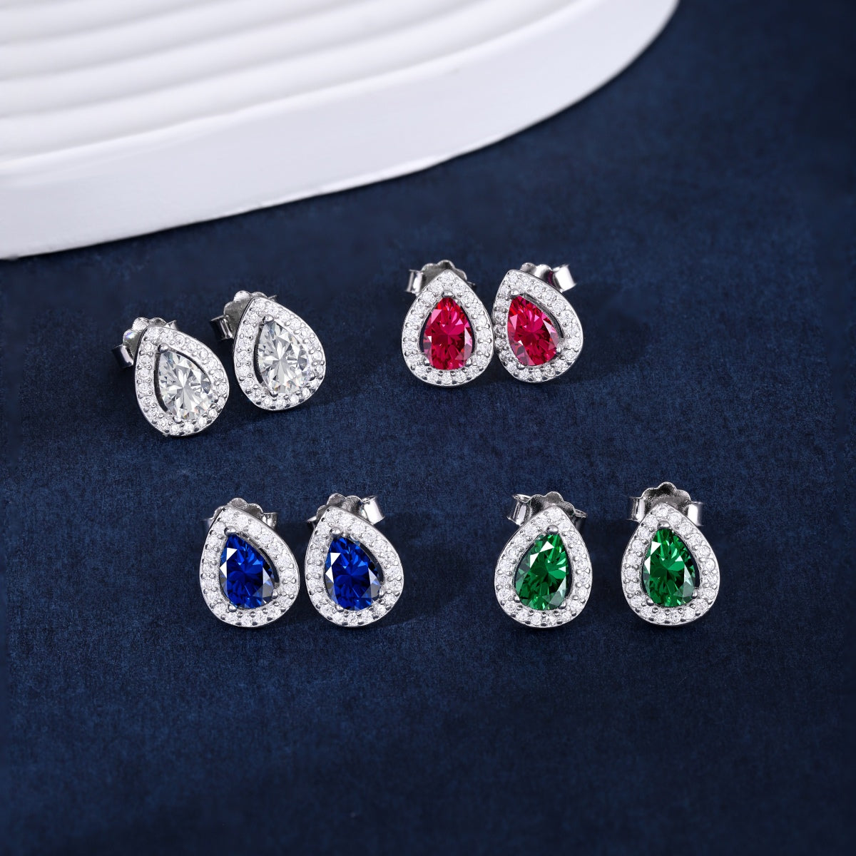 [CiCi]Luxurious Water Drop Shape Earrings