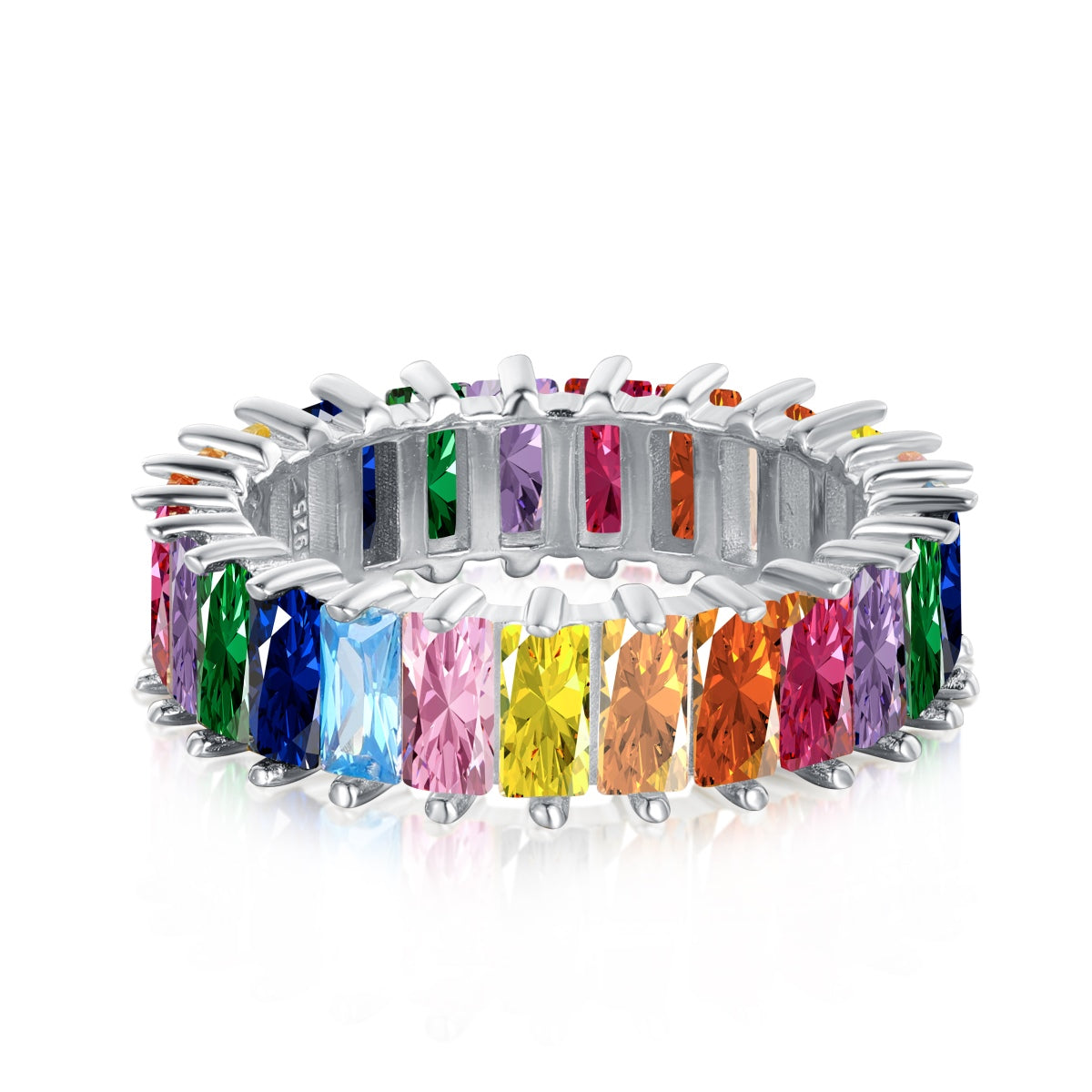[CiCi]Unique Colorful Radiant Cut RIng