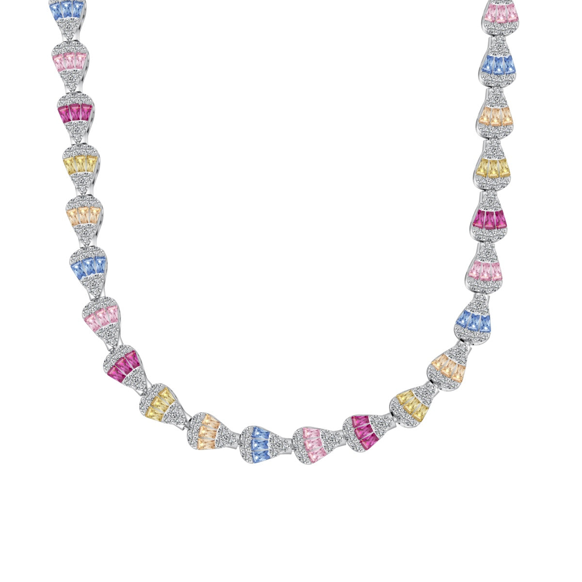 [CiCi]Radiant Colorful Rainbow Necklace
